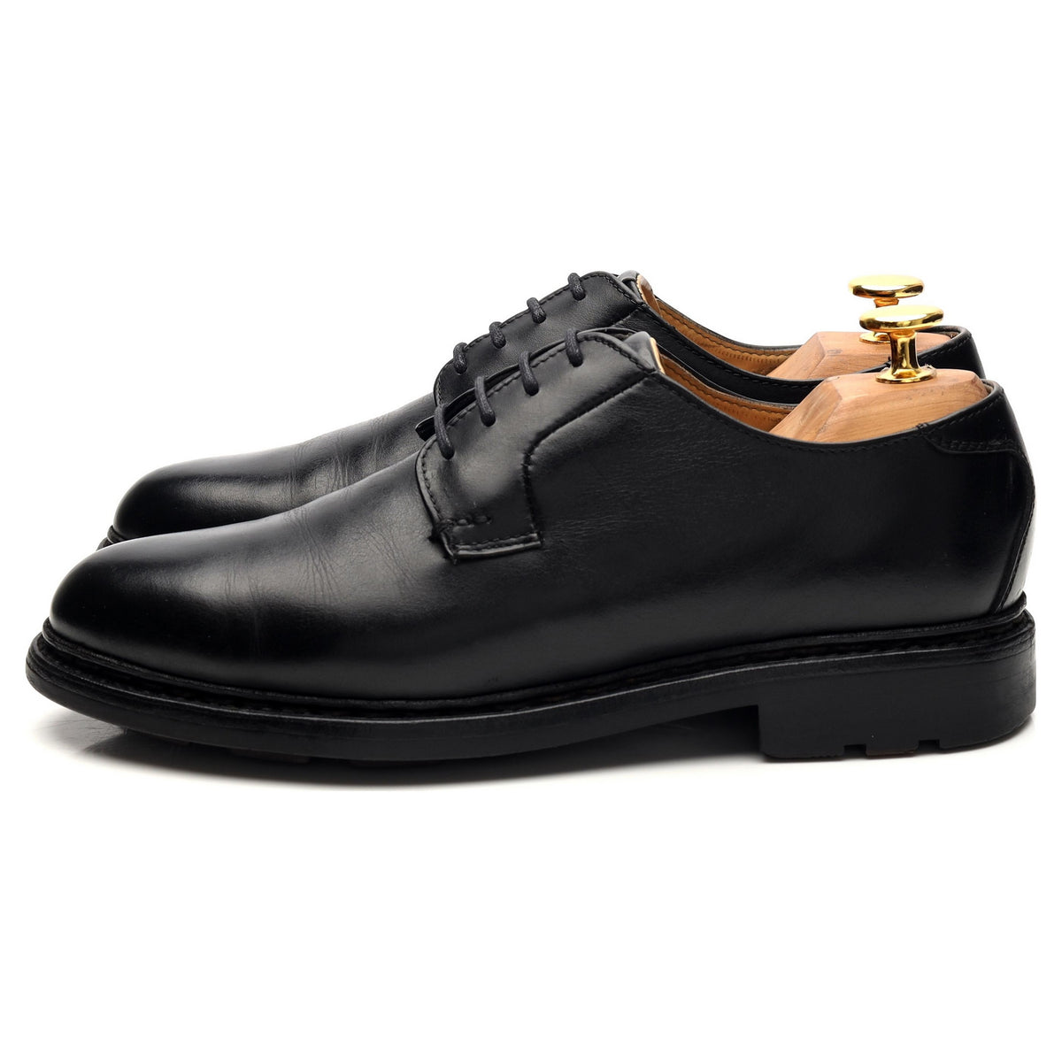 Women&#39;s Black Leather Derby UK 5.5