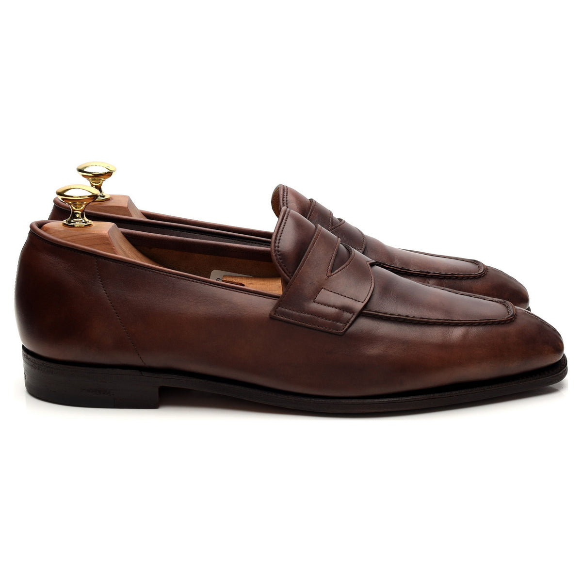 &#39;Ashley&#39; Brown Museum Leather Loafers UK 8.5 E