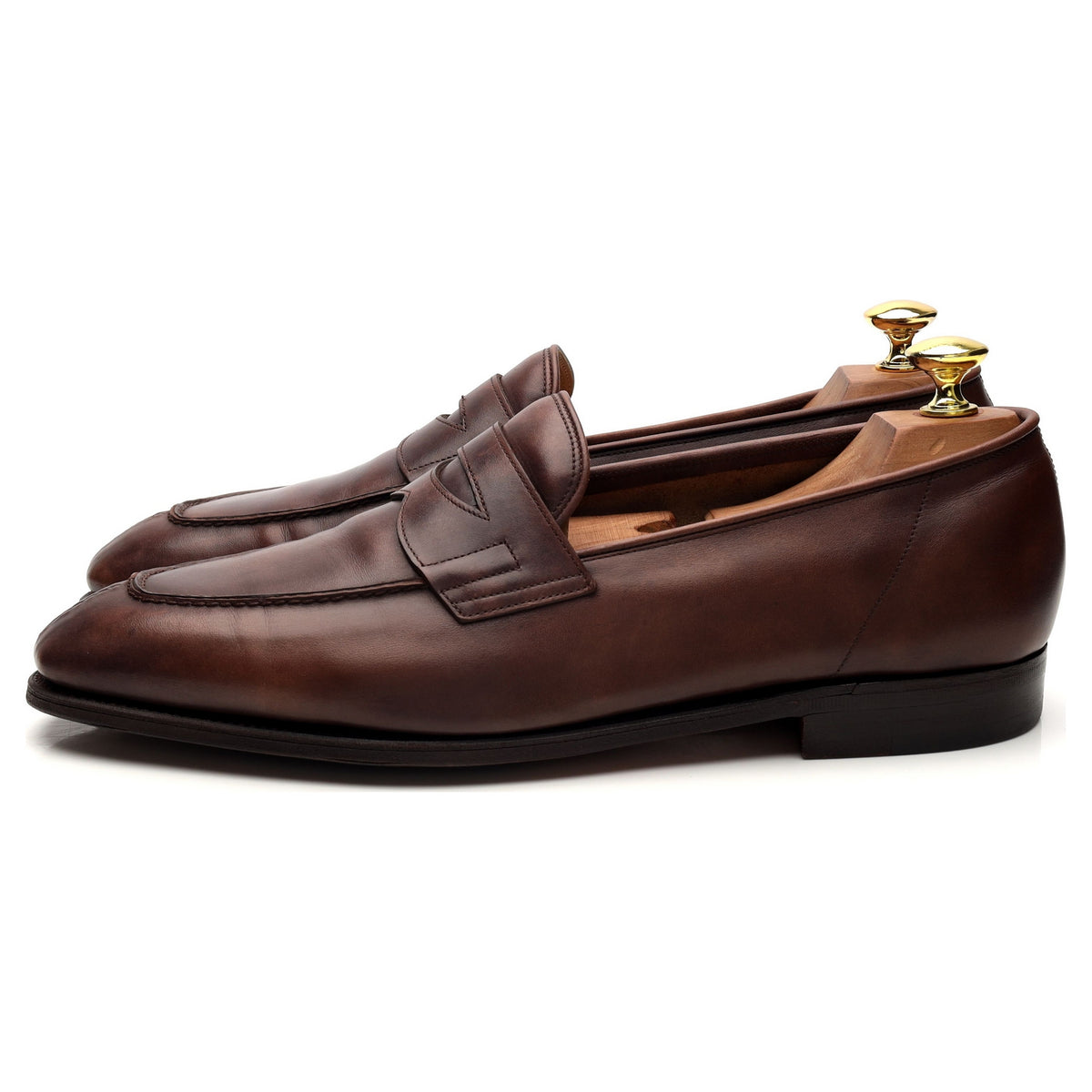 &#39;Ashley&#39; Brown Museum Leather Loafers UK 8.5 E