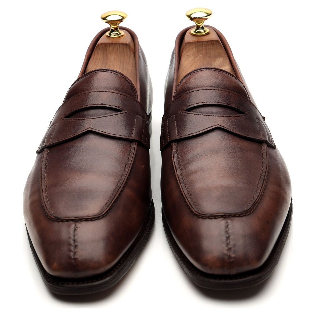 &#39;Ashley&#39; Brown Museum Leather Loafers UK 8.5 E