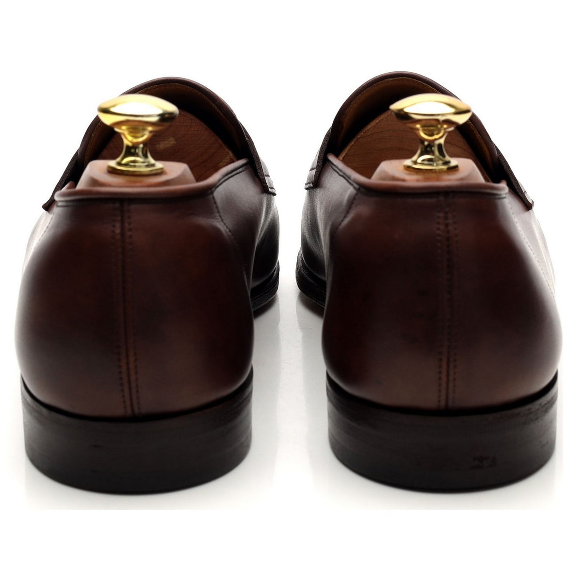 &#39;Ashley&#39; Brown Museum Leather Loafers UK 8.5 E