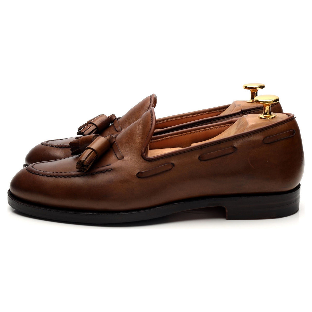 &#39;Cavendish 2&#39; Brown Tassel Loafers UK 5 E