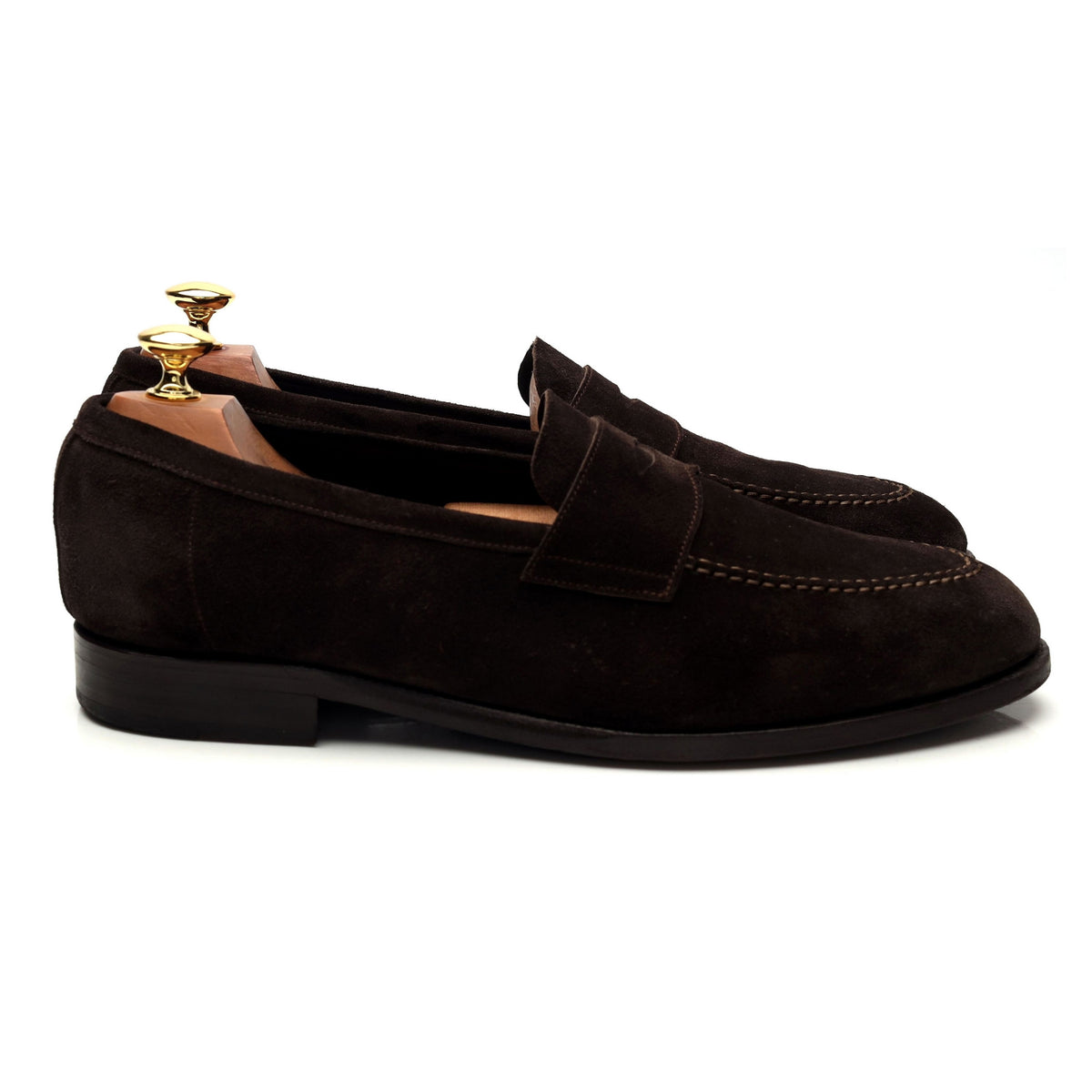 Dark Brown Suede Loafers UK 9