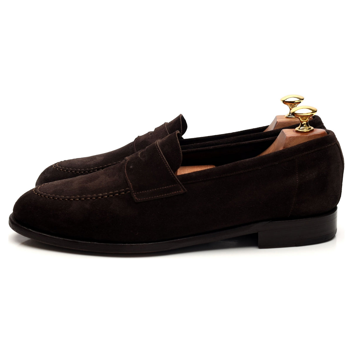 Dark Brown Suede Loafers UK 9