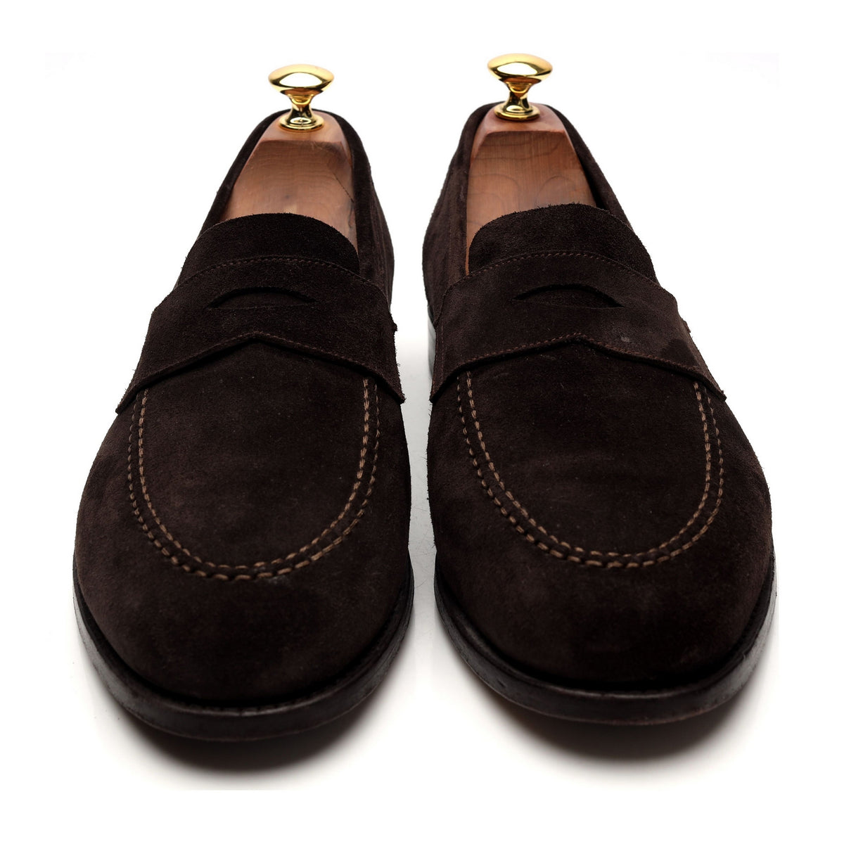 Dark Brown Suede Loafers UK 9