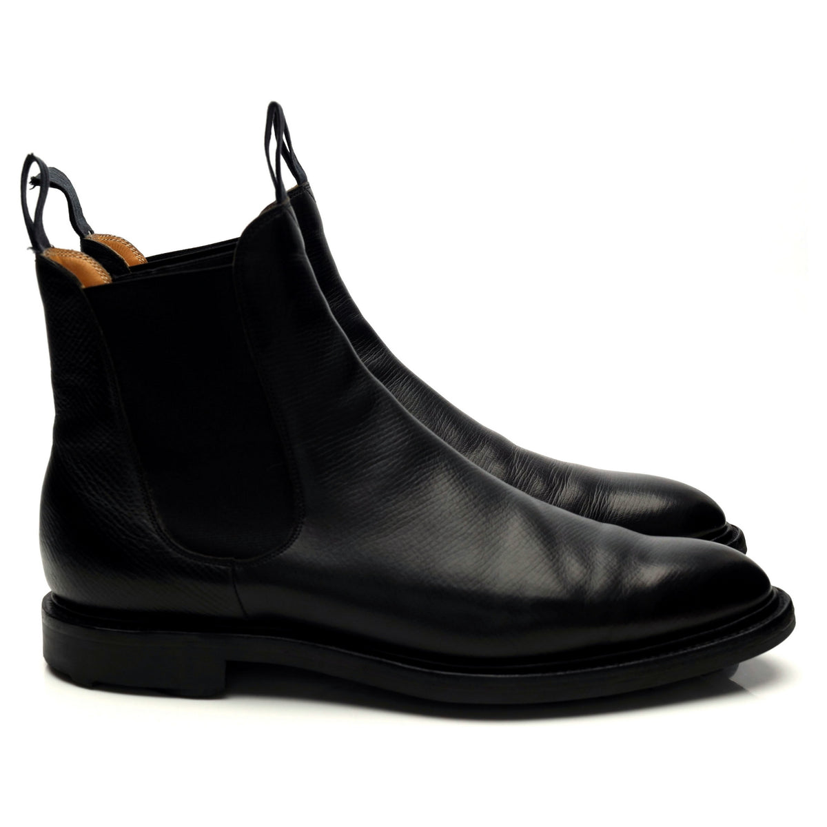 &#39;Newmarket&#39; Black Leather Chelsea Boots UK 8.5 E