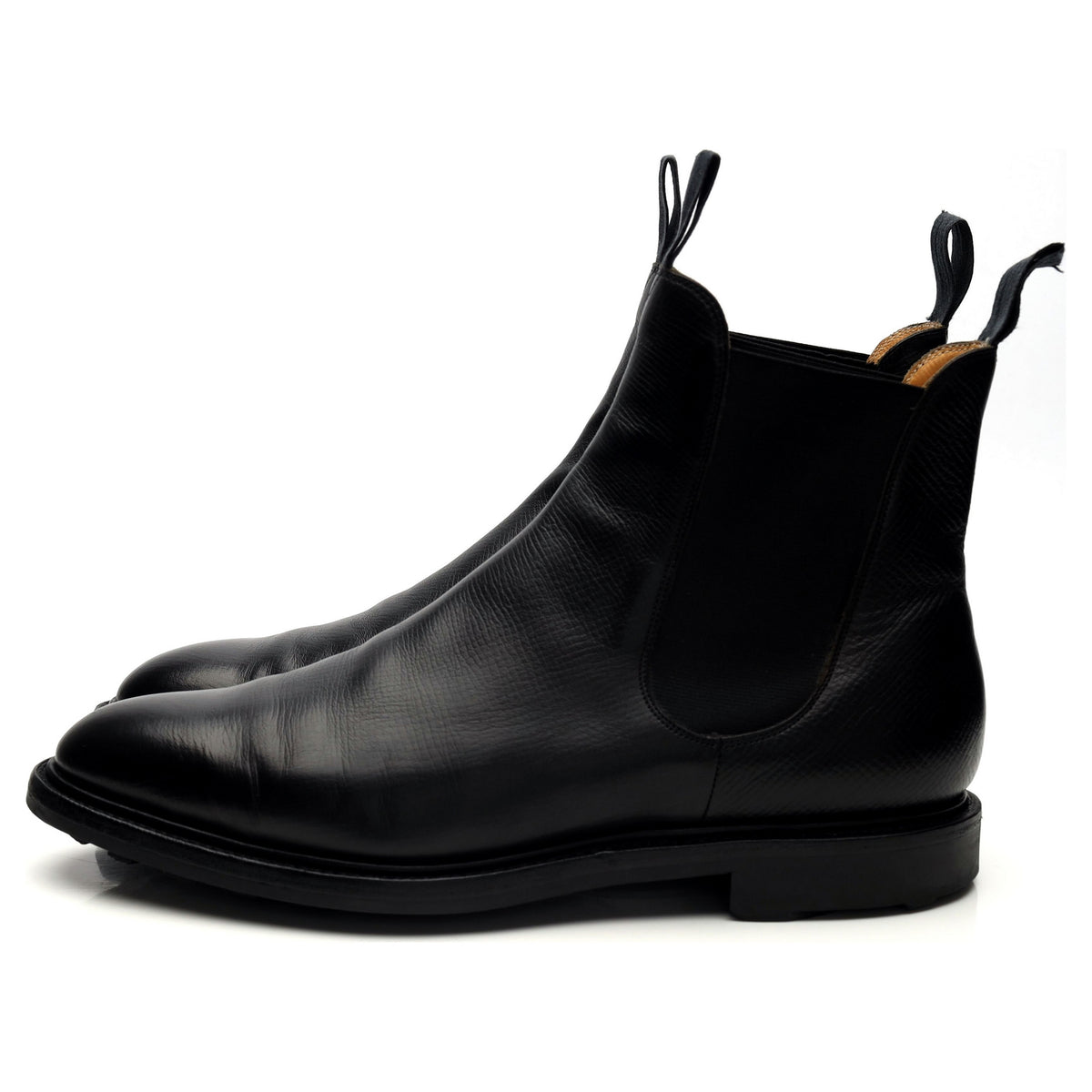 &#39;Newmarket&#39; Black Leather Chelsea Boots UK 8.5 E