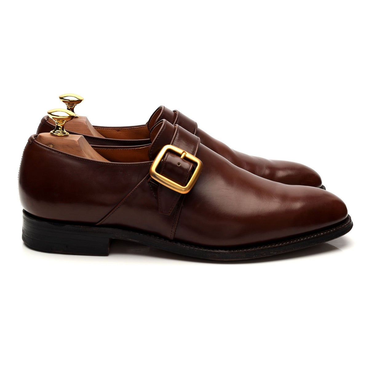 &#39;Westbury&#39; Brown Leather Monk Strap UK 6.5 F