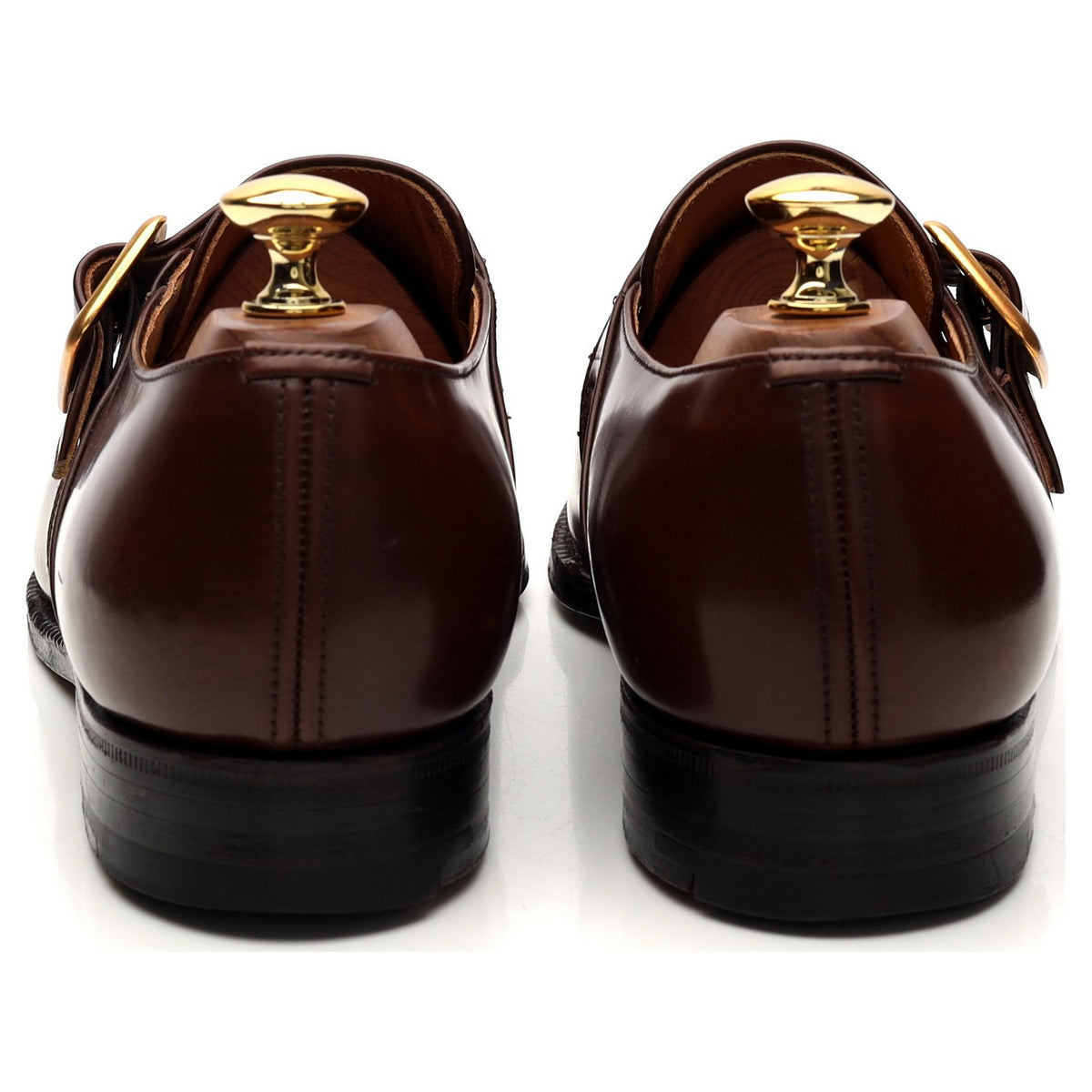 &#39;Westbury&#39; Brown Leather Monk Strap UK 6.5 F