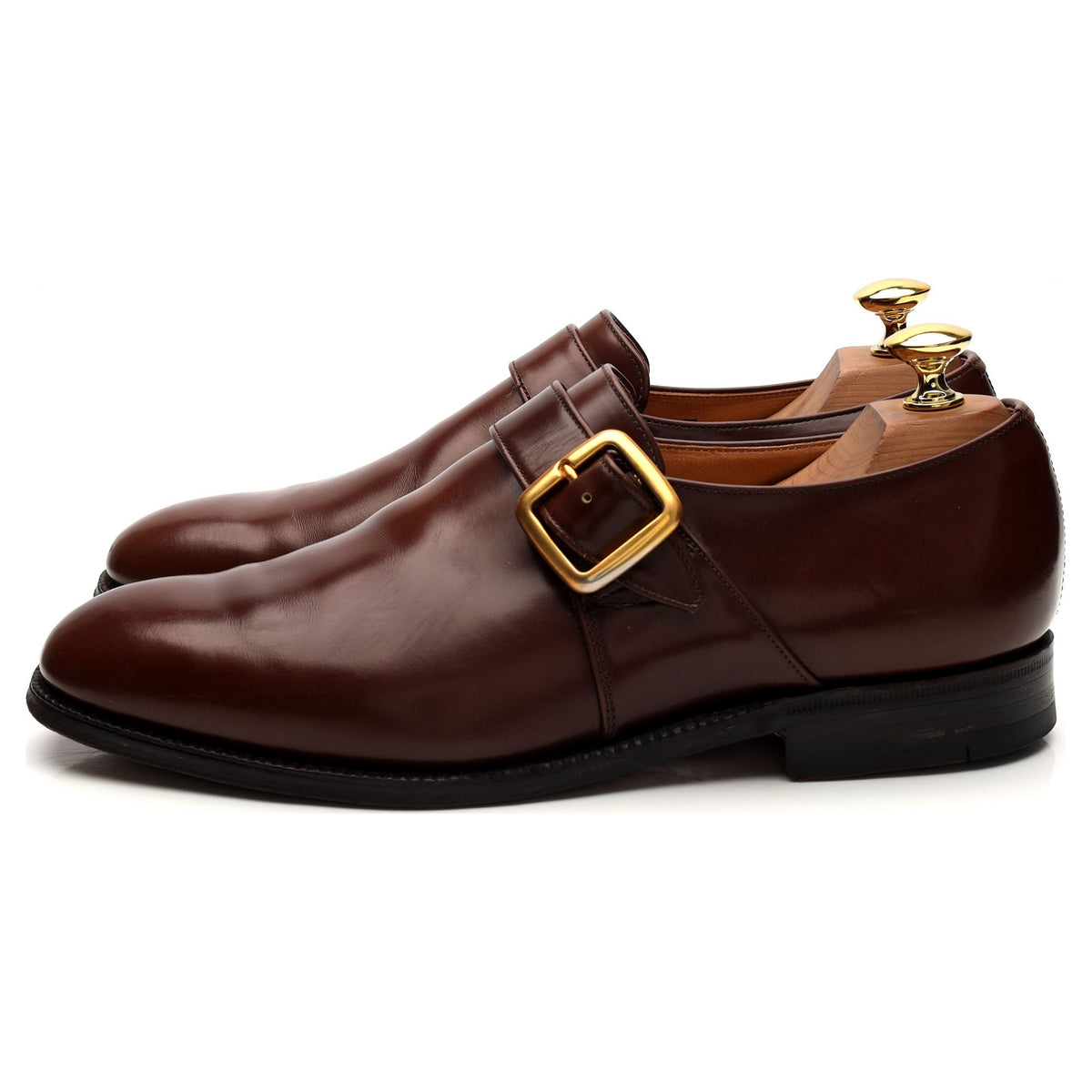 &#39;Westbury&#39; Brown Leather Monk Strap UK 6.5 F