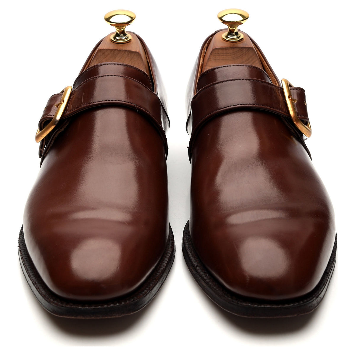 &#39;Westbury&#39; Brown Leather Monk Strap UK 6.5 F