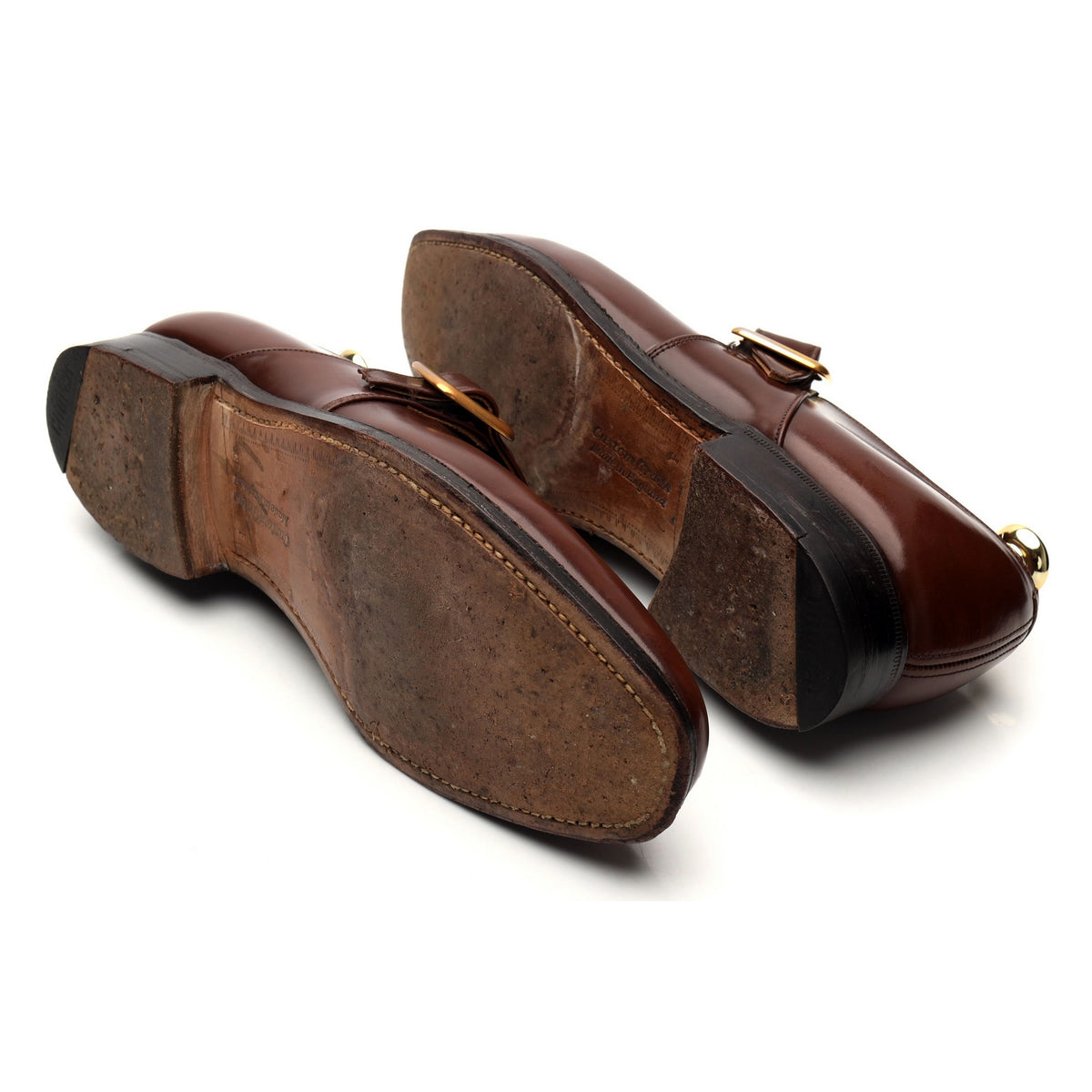 &#39;Westbury&#39; Brown Leather Monk Strap UK 6.5 F