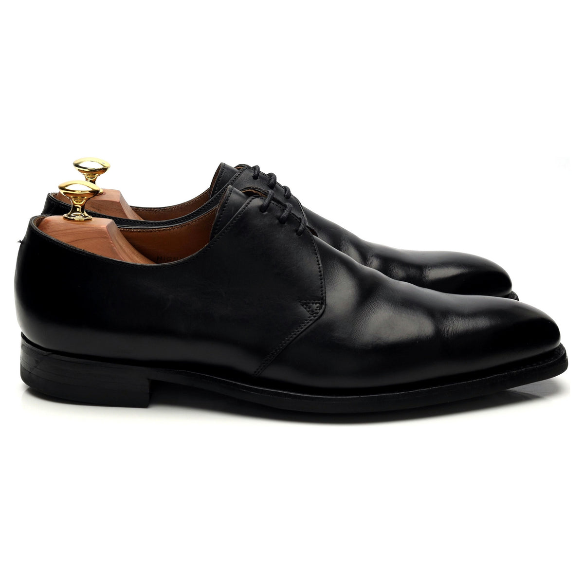 &#39;Highbury&#39; Black Leather Derby UK 8.5 E