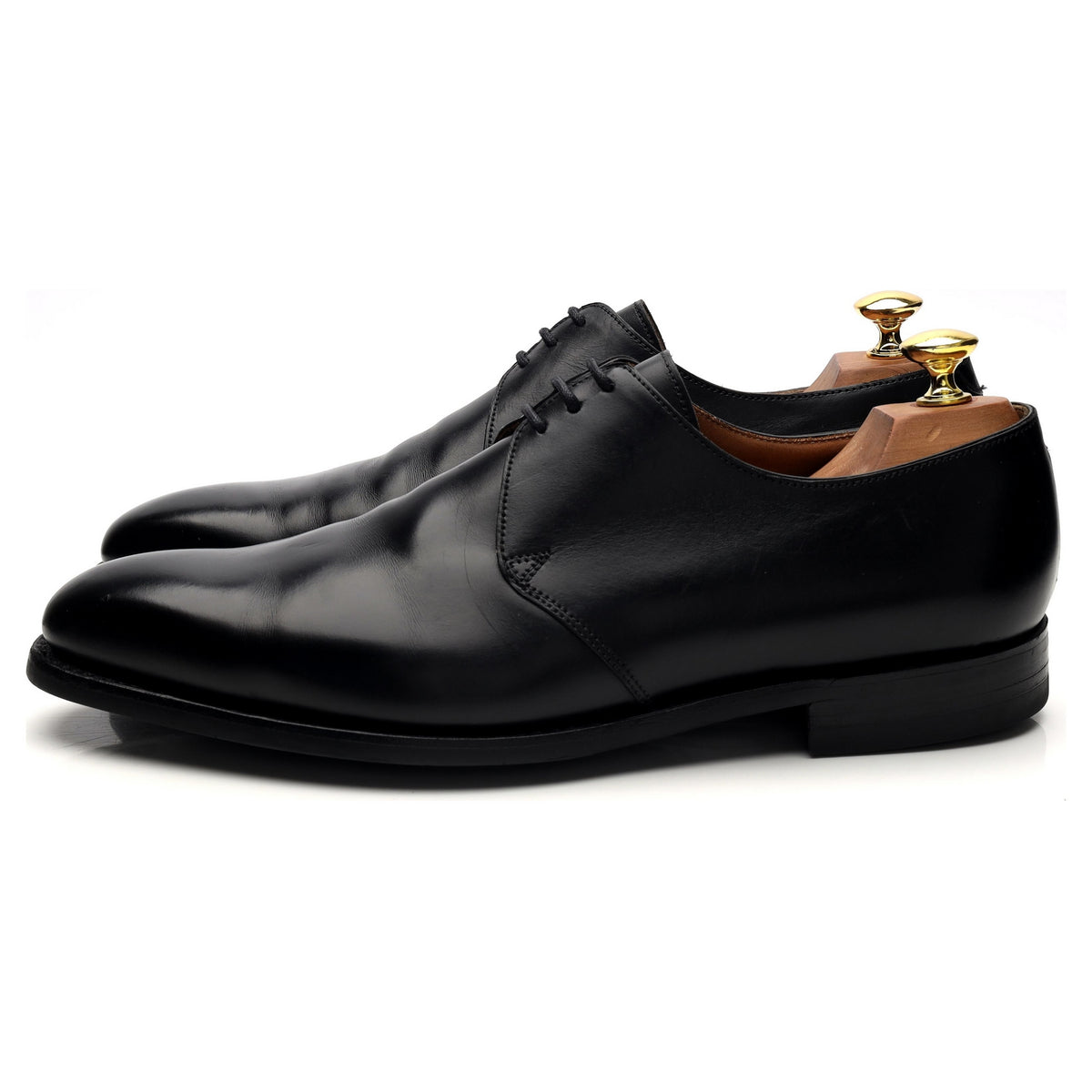 &#39;Highbury&#39; Black Leather Derby UK 8.5 E