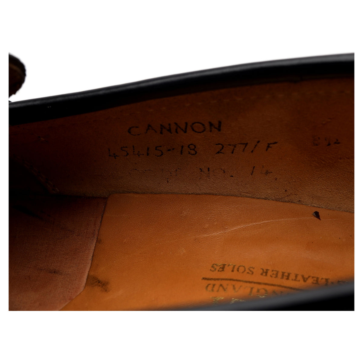 &#39;Cannon&#39; Black Leather Loafer UK 8.5 F