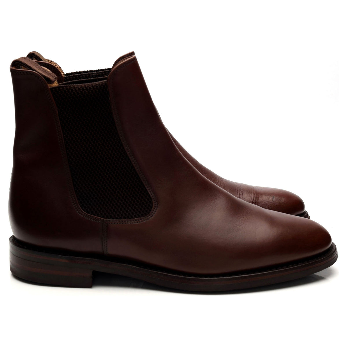 &#39;Blenheim&#39; Brown Leather Chelsea Boots UK 8 F