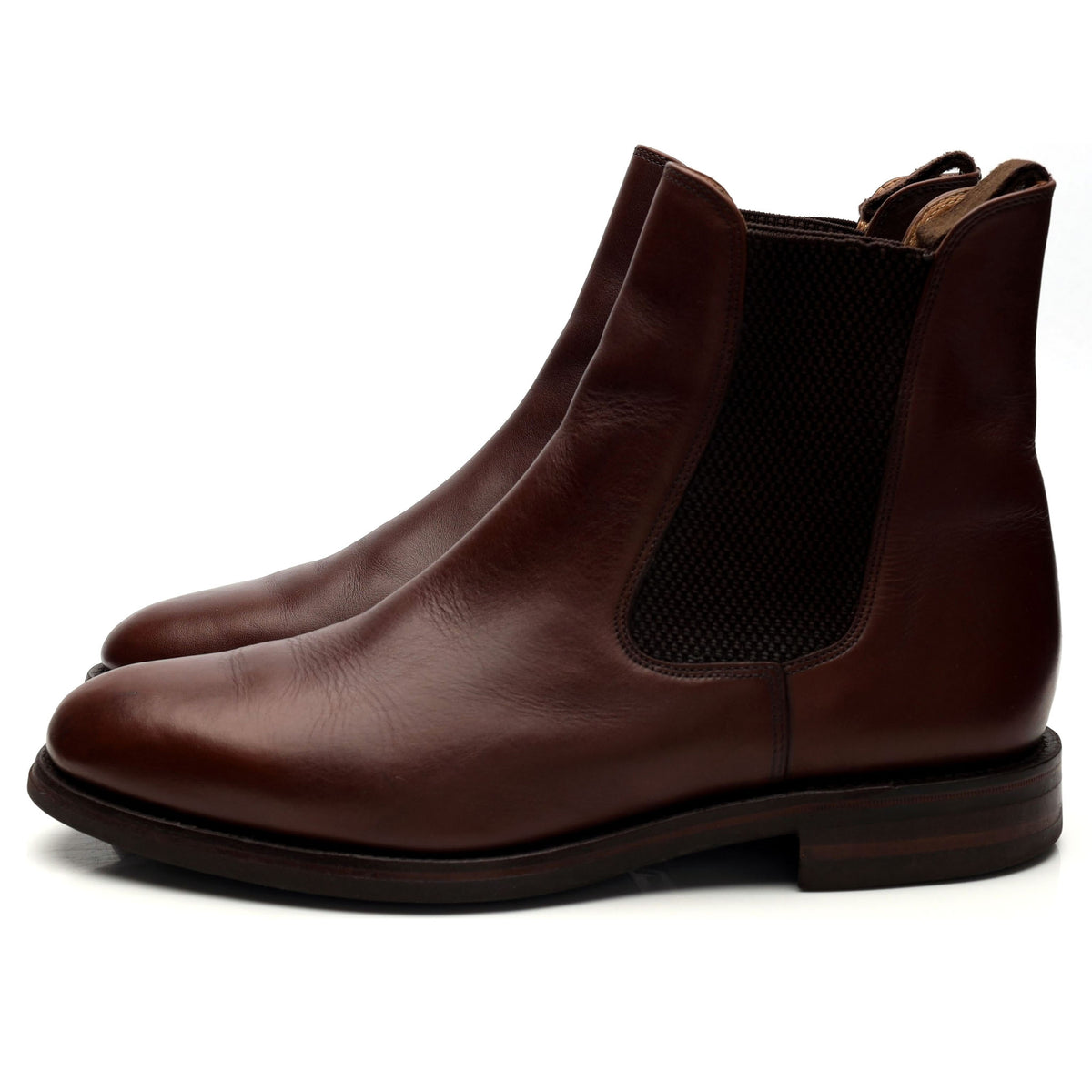 &#39;Blenheim&#39; Brown Leather Chelsea Boots UK 8 F