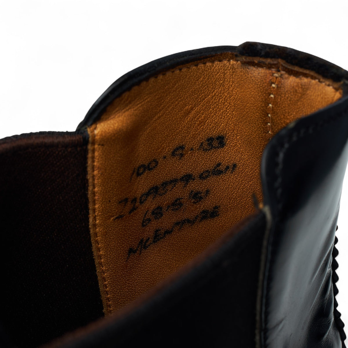 'McEntrye' Black Leather Brogue Chelsea Boots UK 10 G