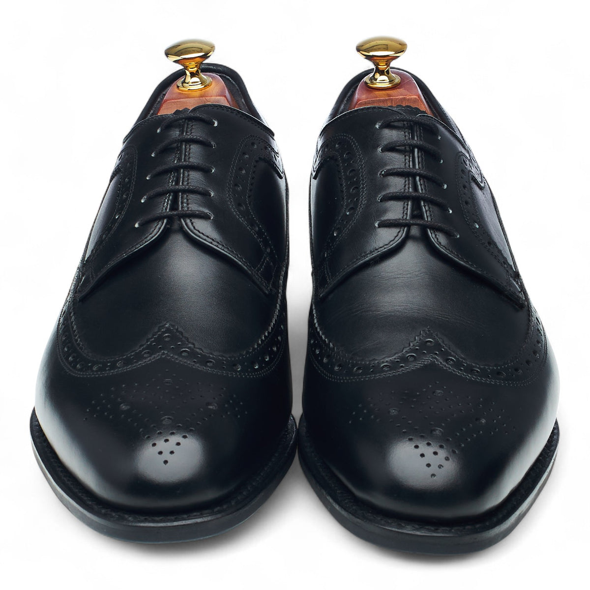 Charles Tyrwhitt Black Leather Derby Brogues UK 9 F