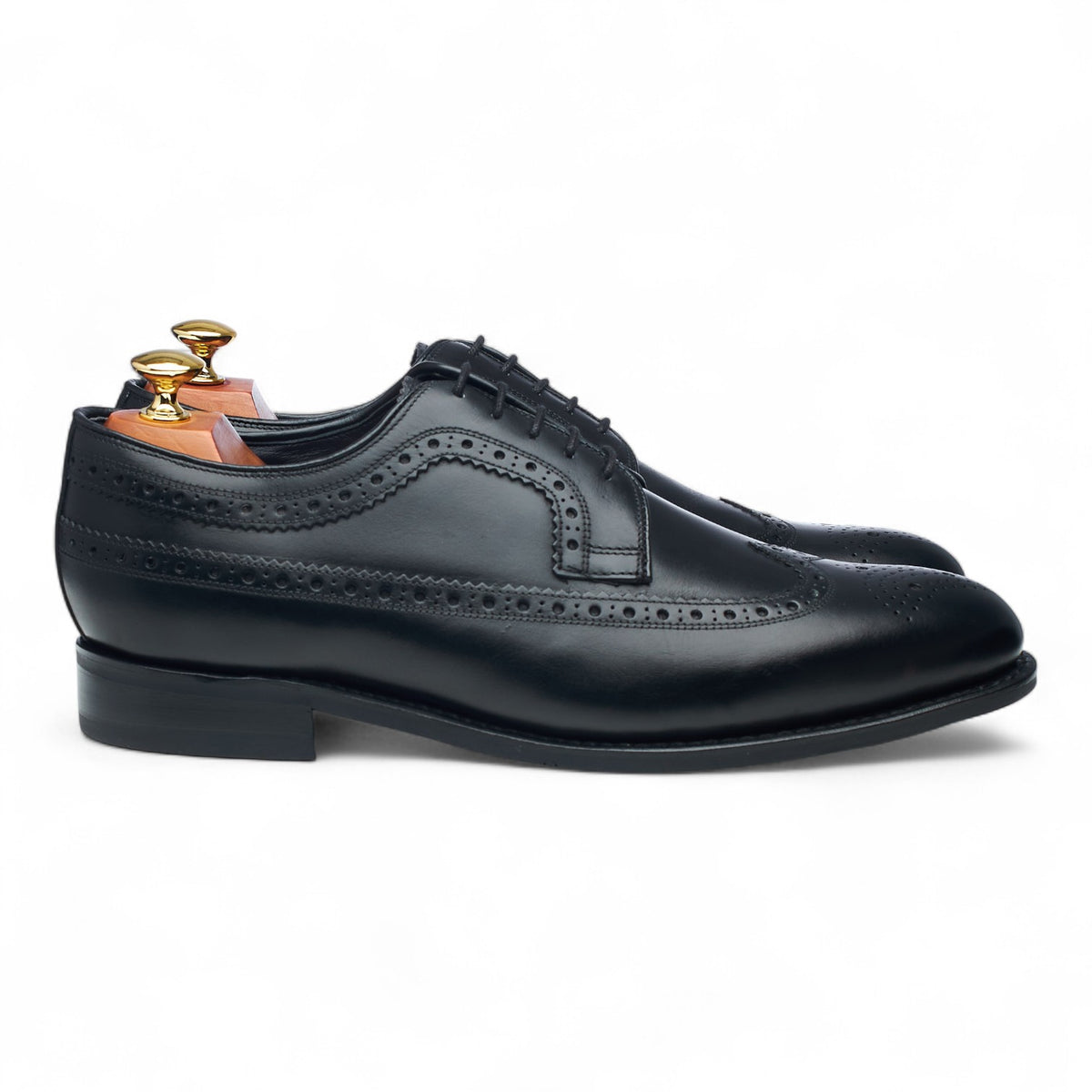 Charles Tyrwhitt Black Leather Derby Brogues UK 9 F
