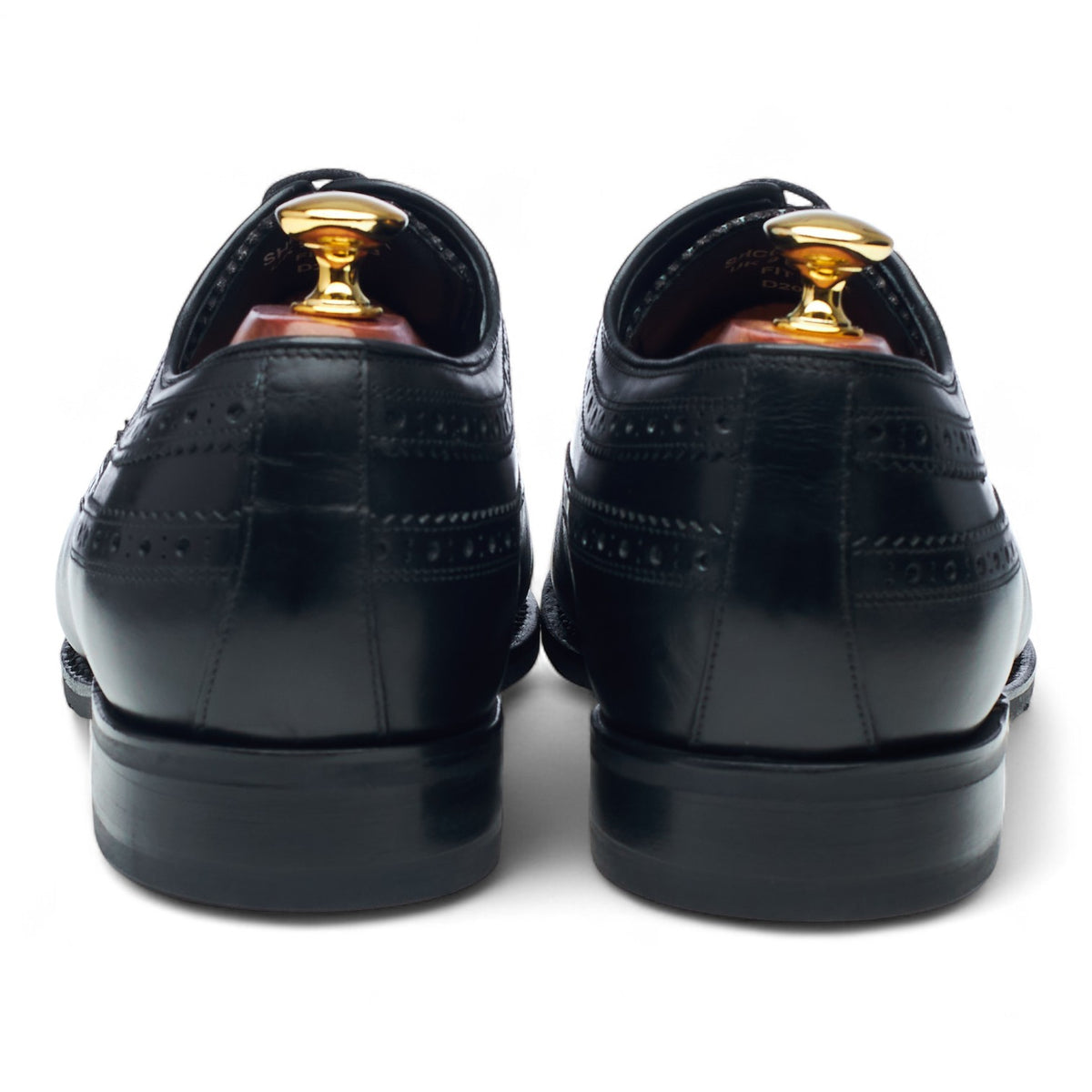 Charles Tyrwhitt Black Leather Derby Brogues UK 9 F