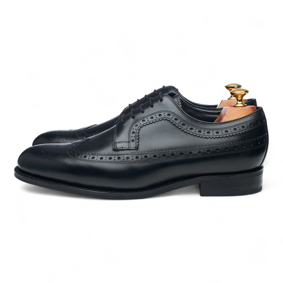 Charles Tyrwhitt Black Leather Derby Brogues UK 9 F