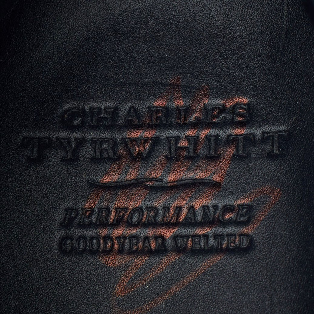 Charles Tyrwhitt Black Leather Derby Brogues UK 9 F