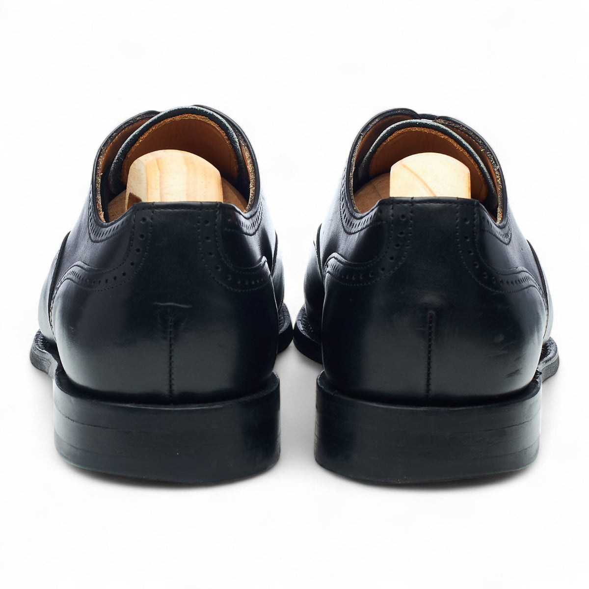 'Kelmarsh' Black Leather Oxford Brogues UK 9.5 F