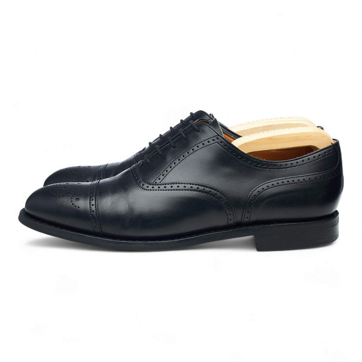 'Kelmarsh' Black Leather Oxford Brogues UK 9.5 F