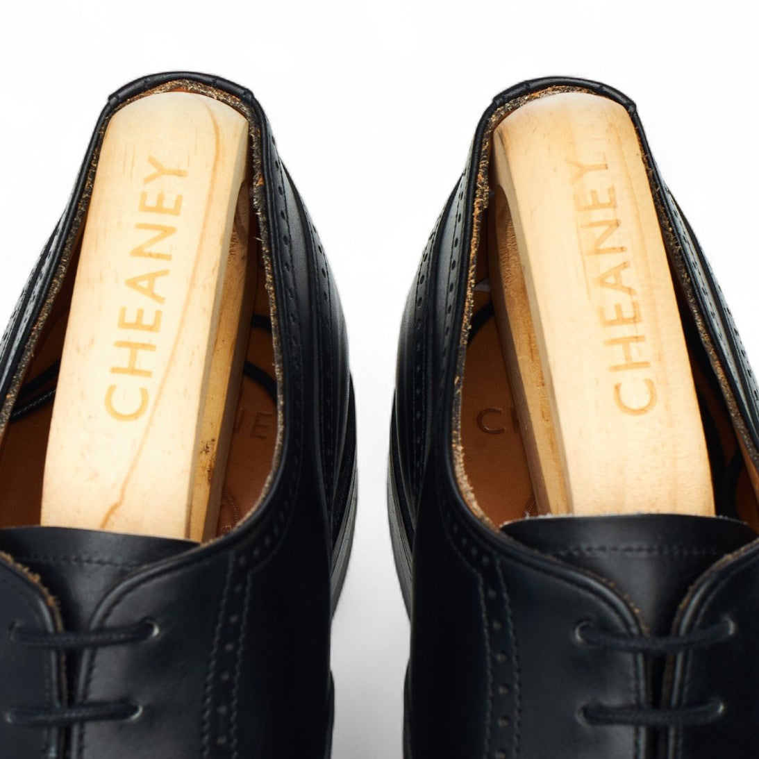 'Kelmarsh' Black Leather Oxford Brogues UK 9.5 F