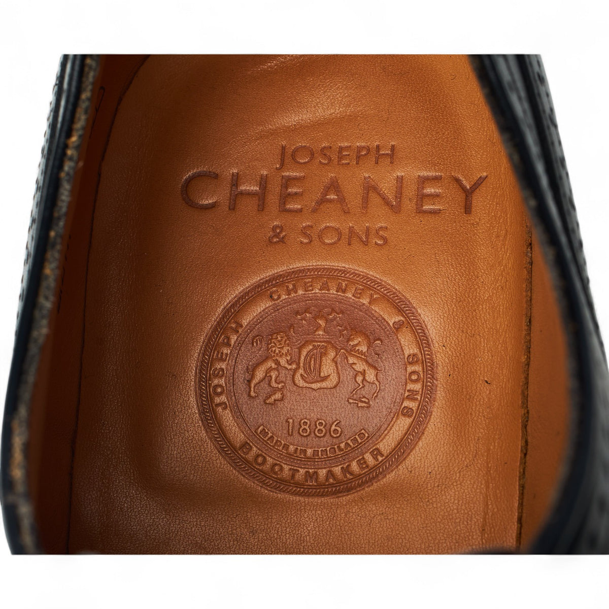 'Kelmarsh' Black Leather Oxford Brogues UK 9.5 F