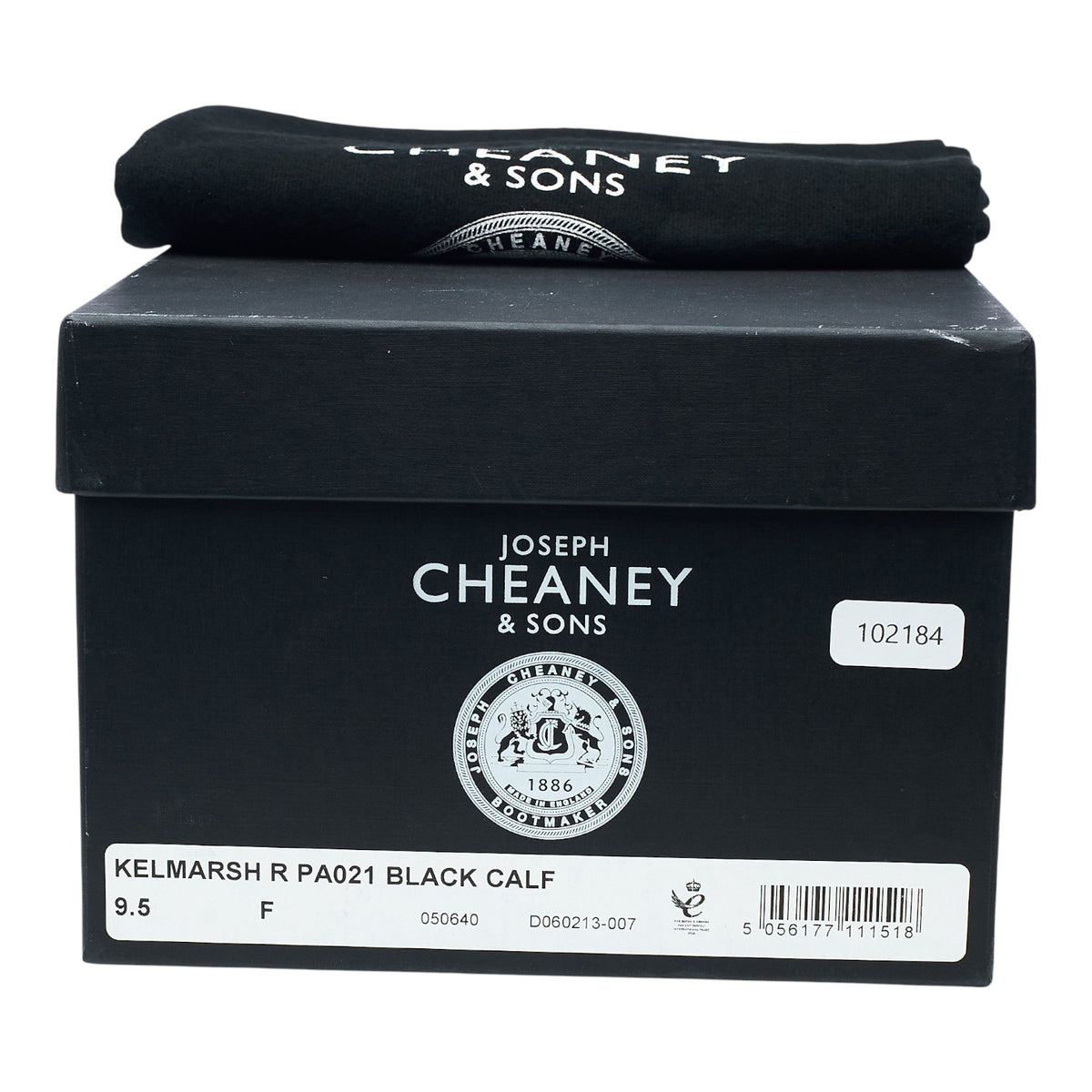 'Kelmarsh' Black Leather Oxford Brogues UK 9.5 F