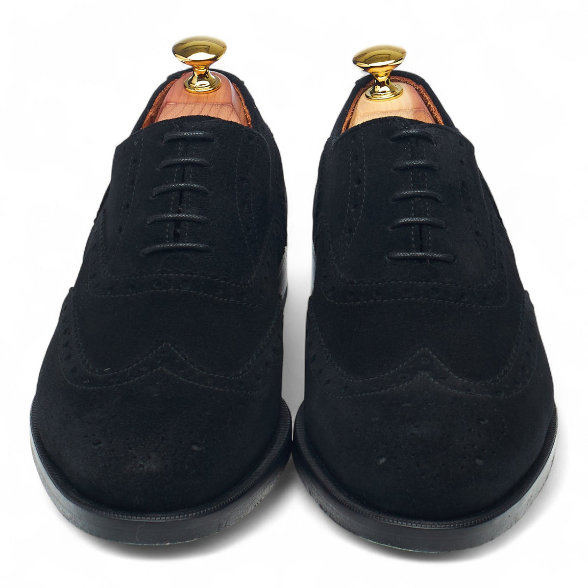'Lark' Black Suede Oxford Brogues UK 7
