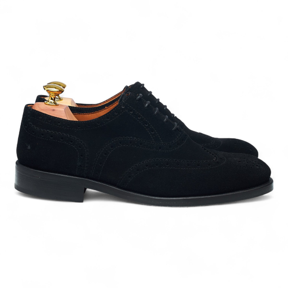 'Lark' Black Suede Oxford Brogues UK 7