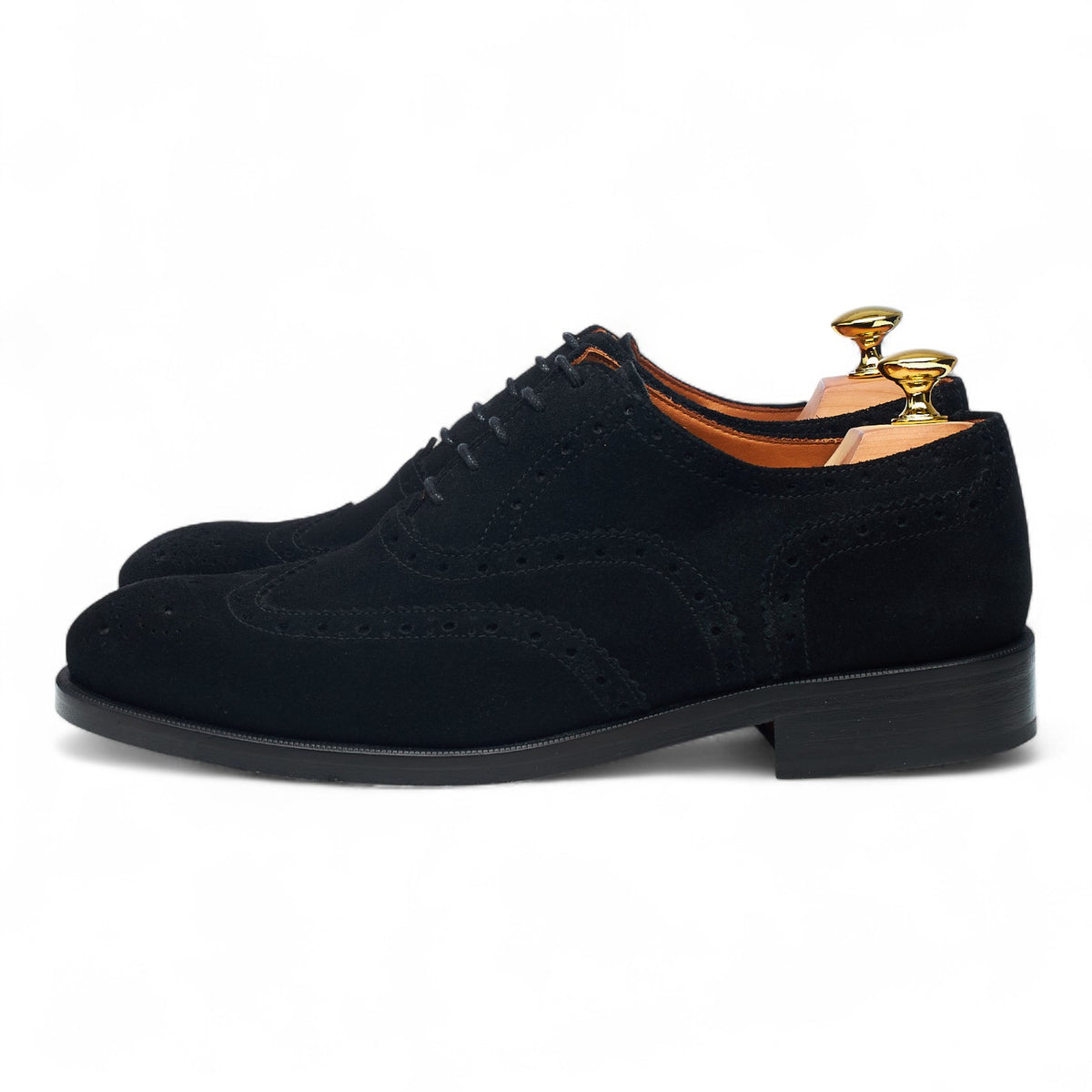 'Lark' Black Suede Oxford Brogues UK 7