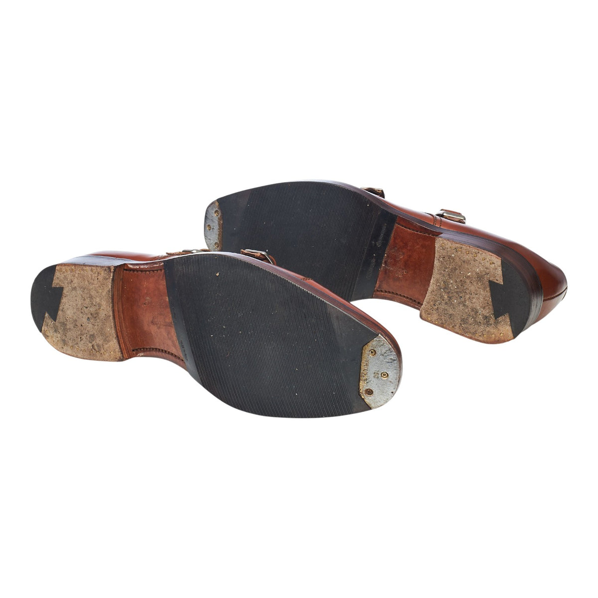 Sid Mashburn Tan Brown Leather Double Monk Strap UK 7 US 8 DX