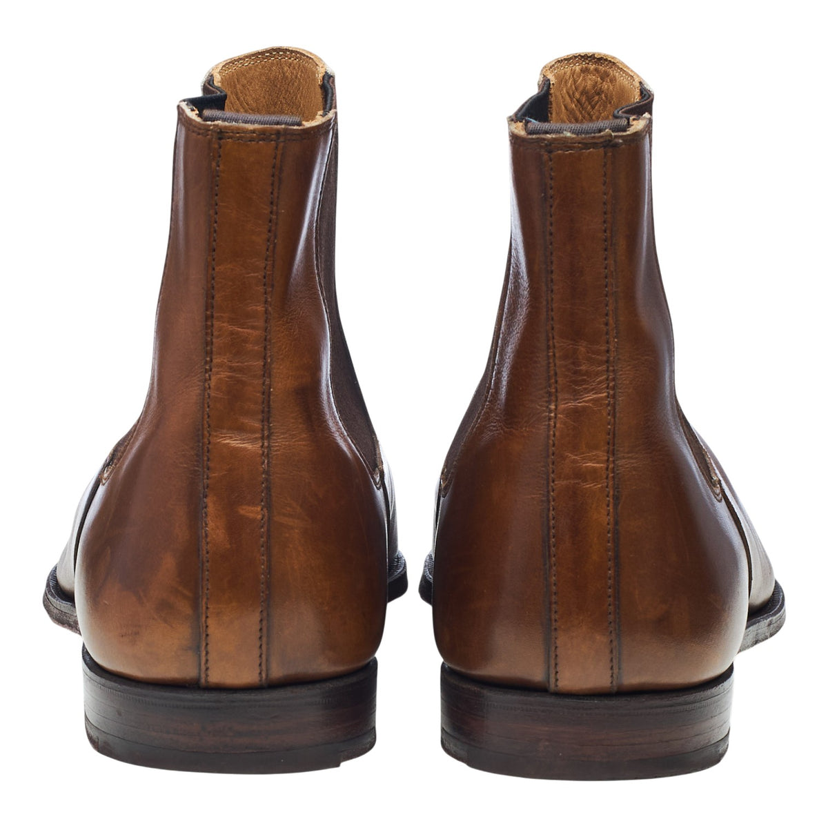 'Lingfield' Brown Leather Chelsea Boots UK 10 E