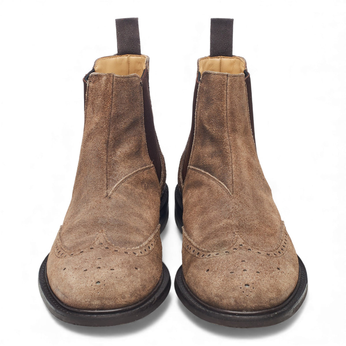 'Cransley' Light Brown Suede Chelsea Boots UK 8.5 G