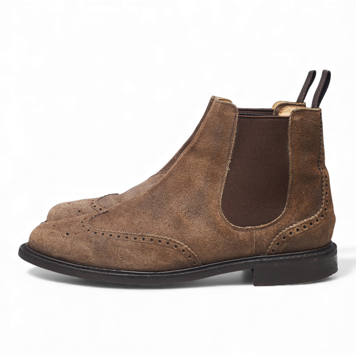 'Cransley' Light Brown Suede Chelsea Boots UK 8.5 G