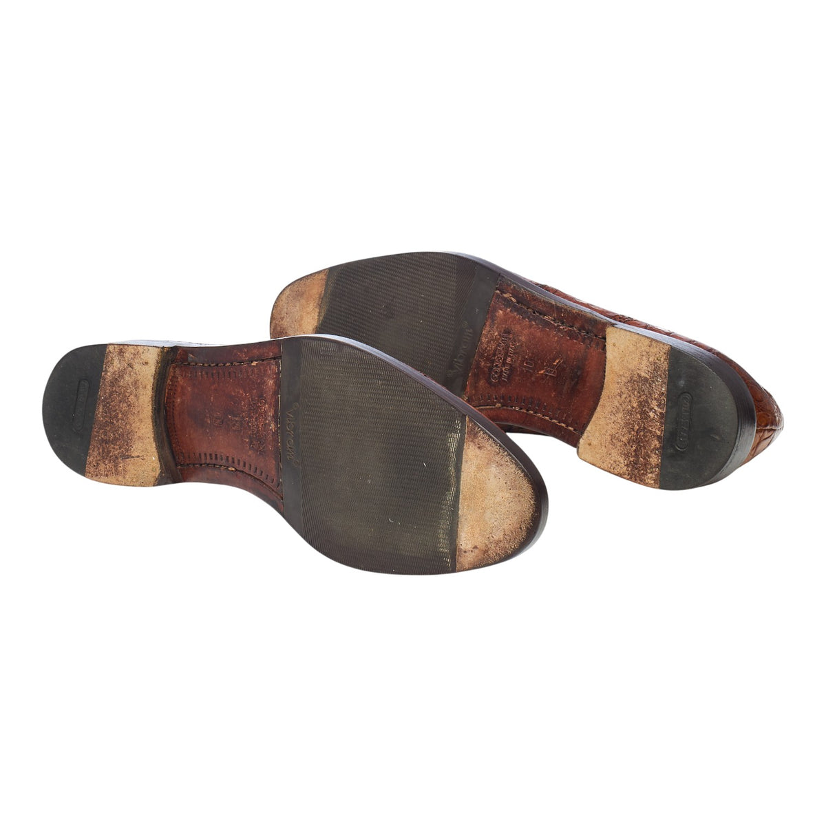 '1763' Tan Brown Crocodile Grain Leather Derby UK 9.5 US 10 D