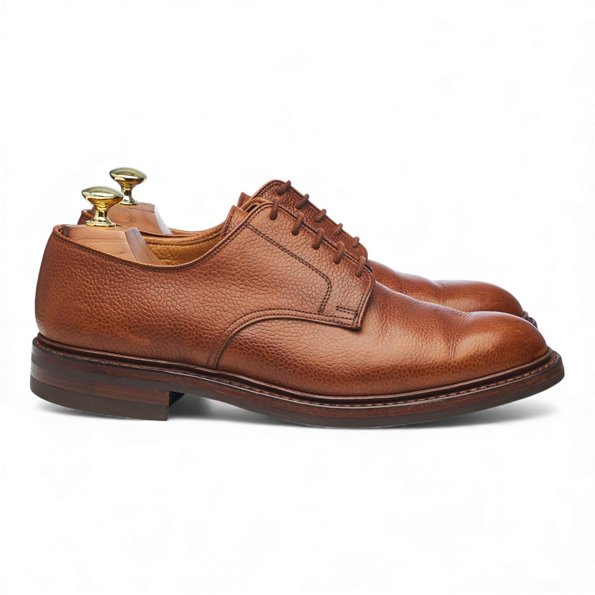 'Grasmere' Tan Brown Grain Leather Derby UK 7.5 E