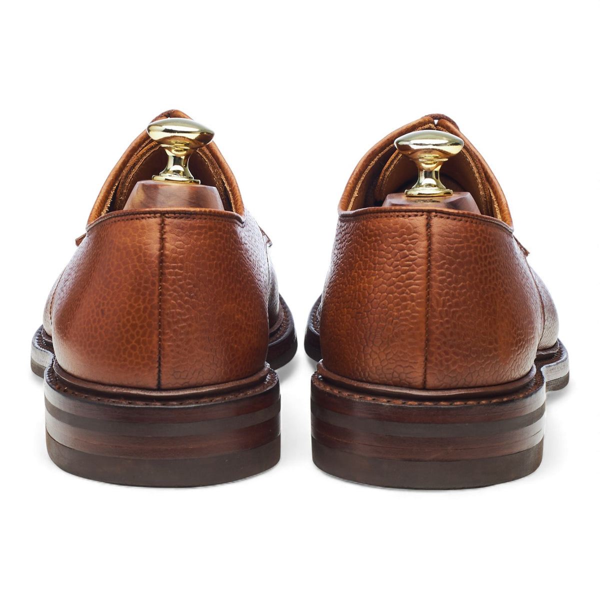 'Grasmere' Tan Brown Grain Leather Derby UK 7.5 E