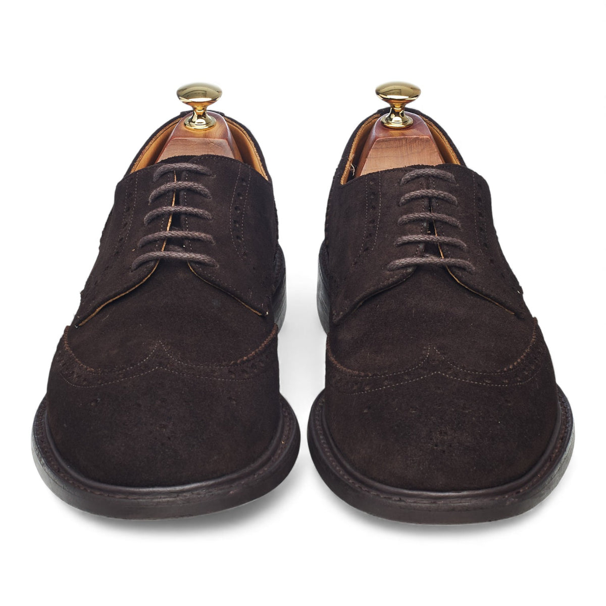 'Newark' Dark Brown Suede Derby Brogues UK 9 G