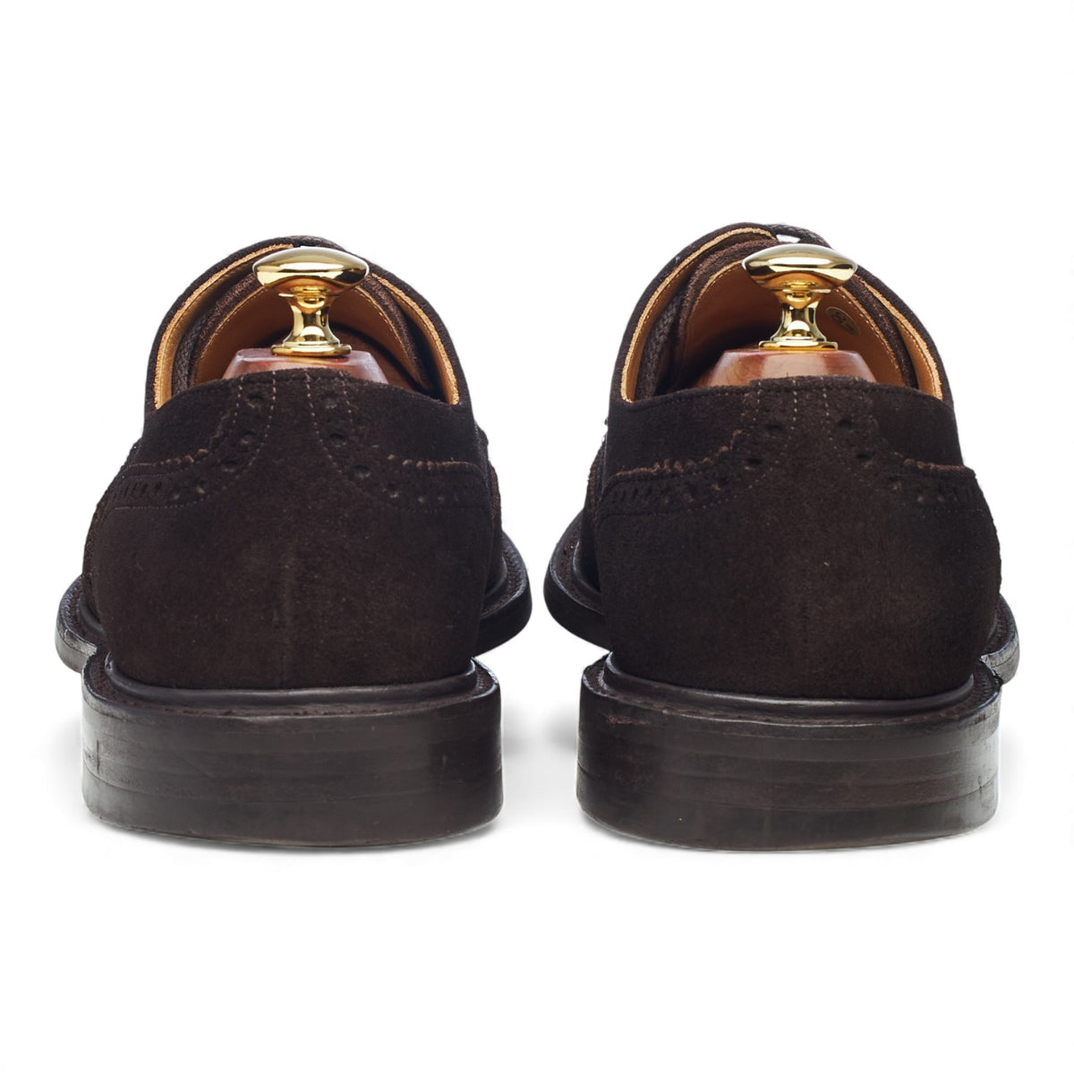 'Newark' Dark Brown Suede Derby Brogues UK 9 G