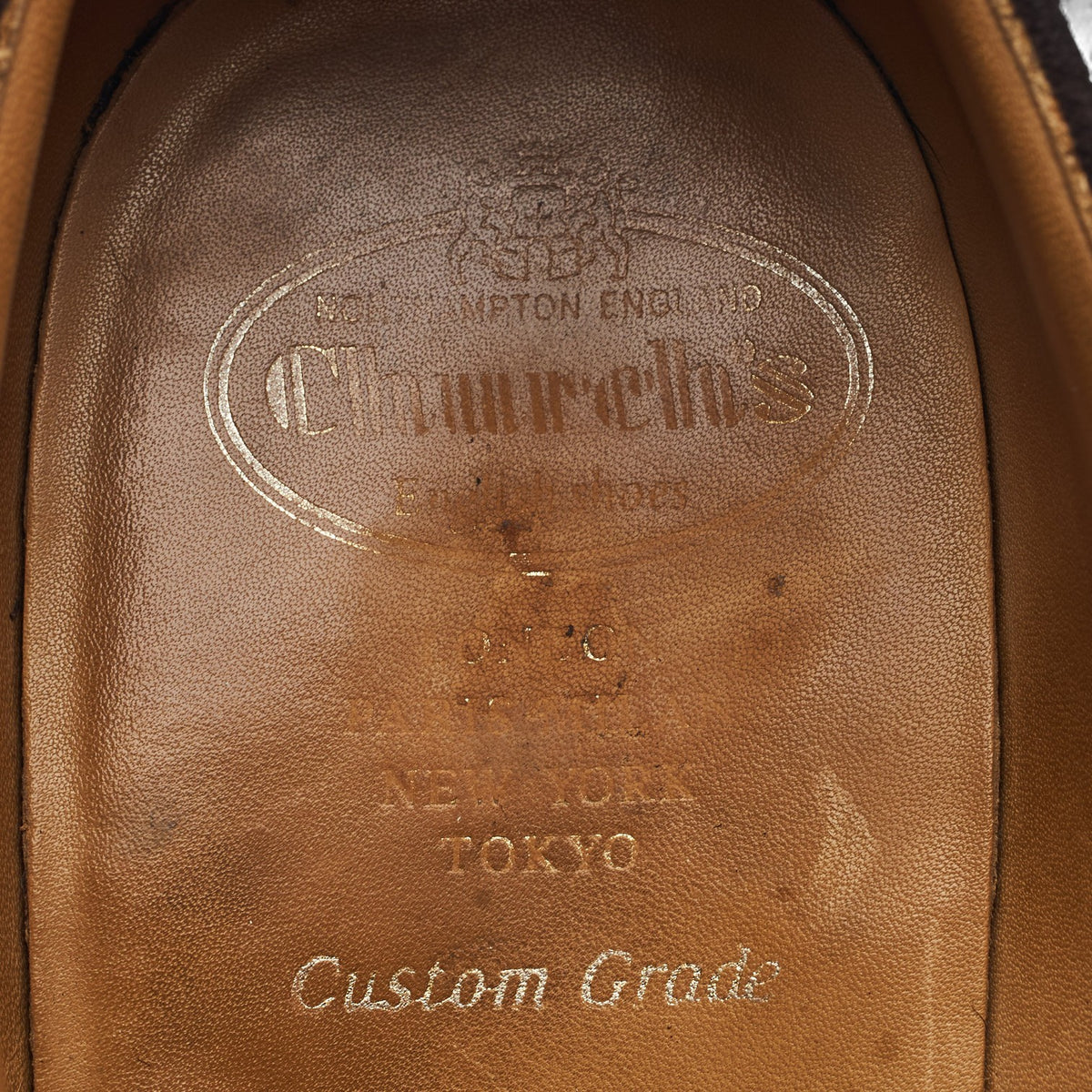 'Newark' Dark Brown Suede Derby Brogues UK 9 G