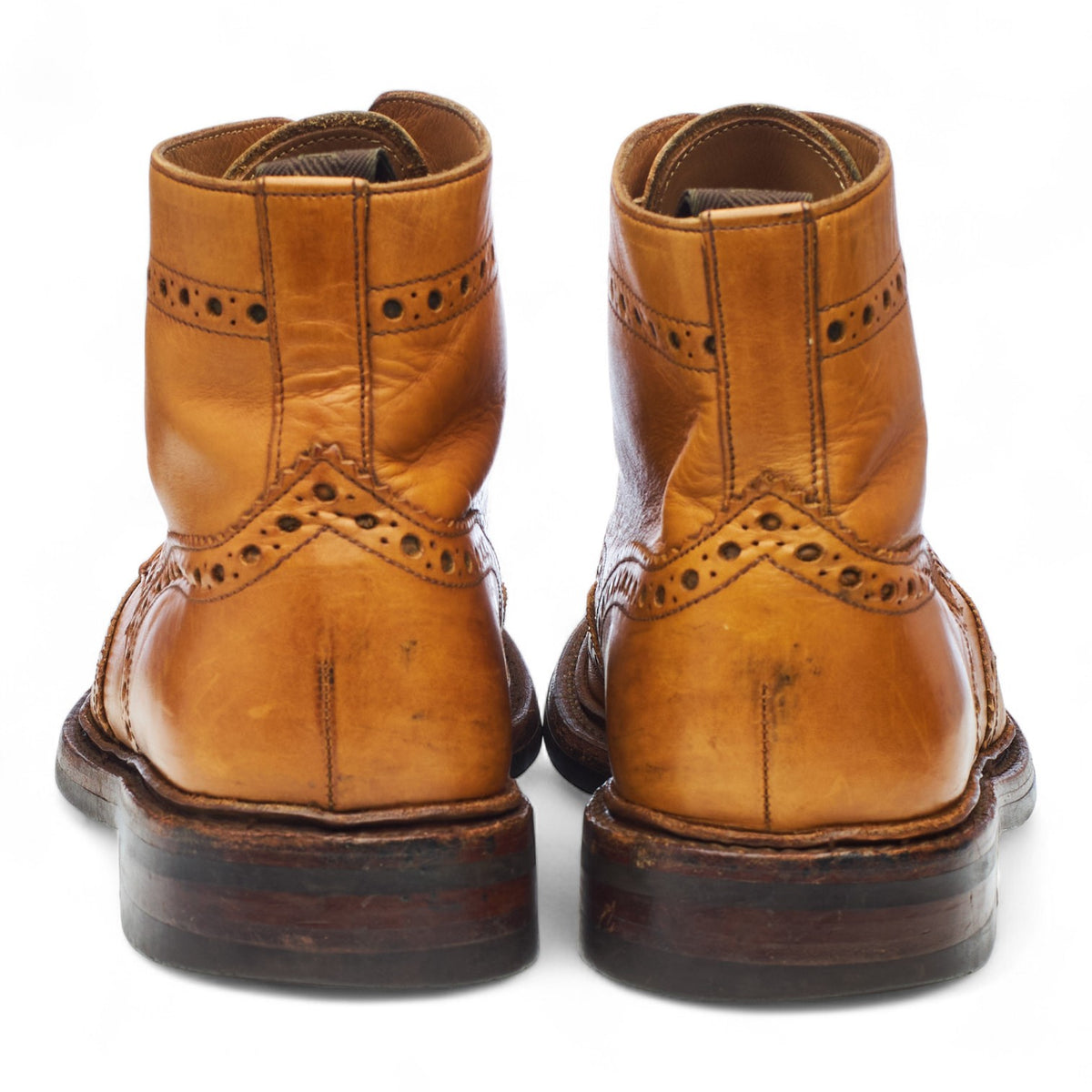 1880 'Bedale' Tan Brown Leather Boots UK 7 G