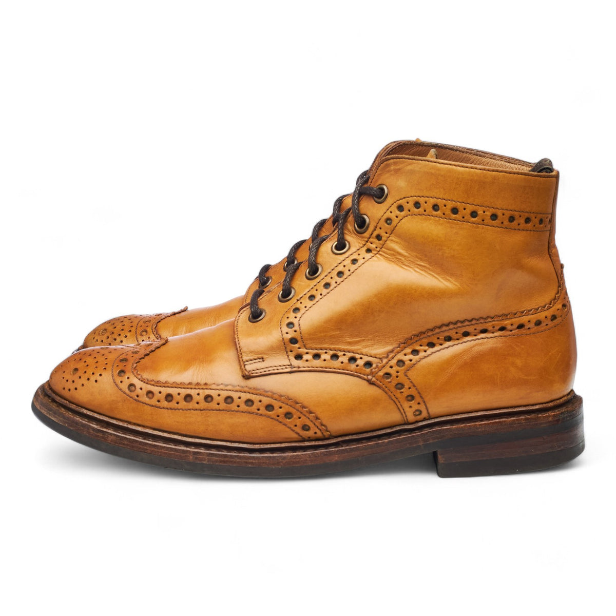 1880 'Bedale' Tan Brown Leather Boots UK 7 G