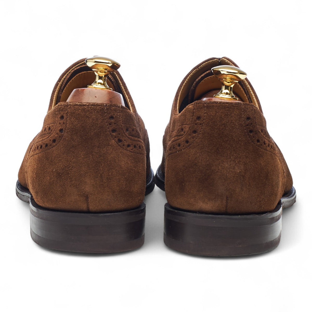 'Luke' Brown Suede Oxford Semi Brogues UK 9 G