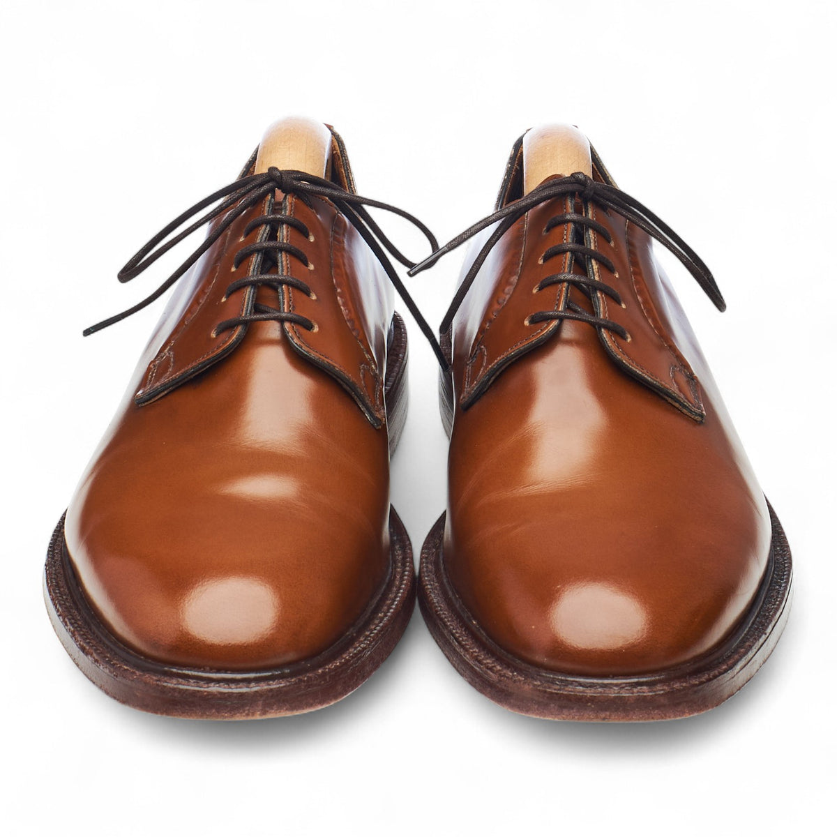 'Shannon' Tan Brown Leather Derby UK 8.5 F
