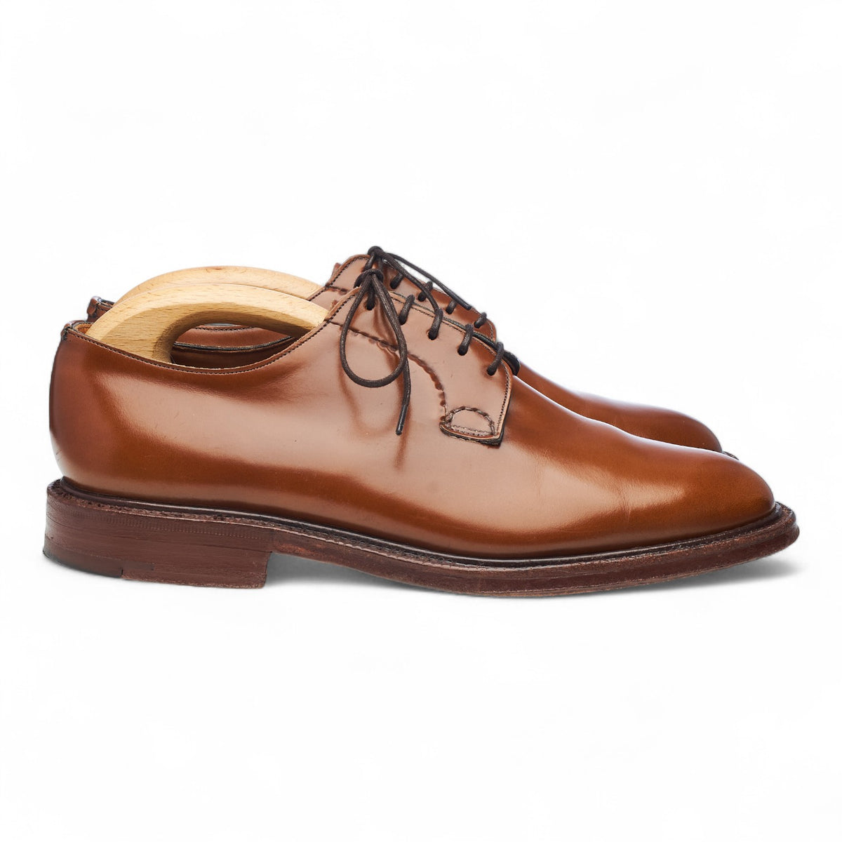 'Shannon' Tan Brown Leather Derby UK 8.5 F
